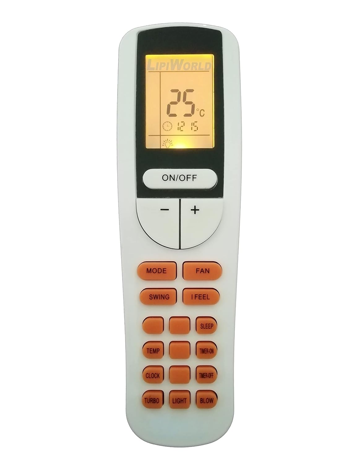 LipiWorld® 133 AC Remote Control with Display Light Compatible for Bluestar AC Remote with Backlight