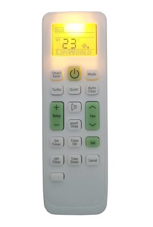 LipiWorld® 90 AC Remote Control with Display Light Compatible for Samsung AC Remote with Backlight