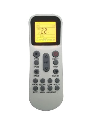 LipiWorld® 125 AC Remote Control with Display Light Compatible for Godrej AC Remote with Backlight