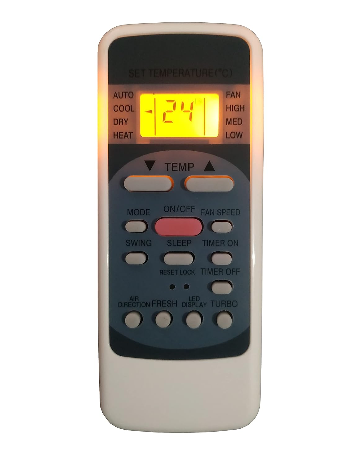 LipiWorld® 12 AC Remote Control with Display Light Compatible for Bluestar AC Remote with Backlight