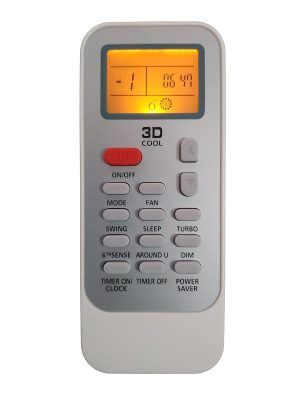 LipiWorld® 129 AC Remote Control with Display Light Compatible for Whirlpool AC Remote with Backlight