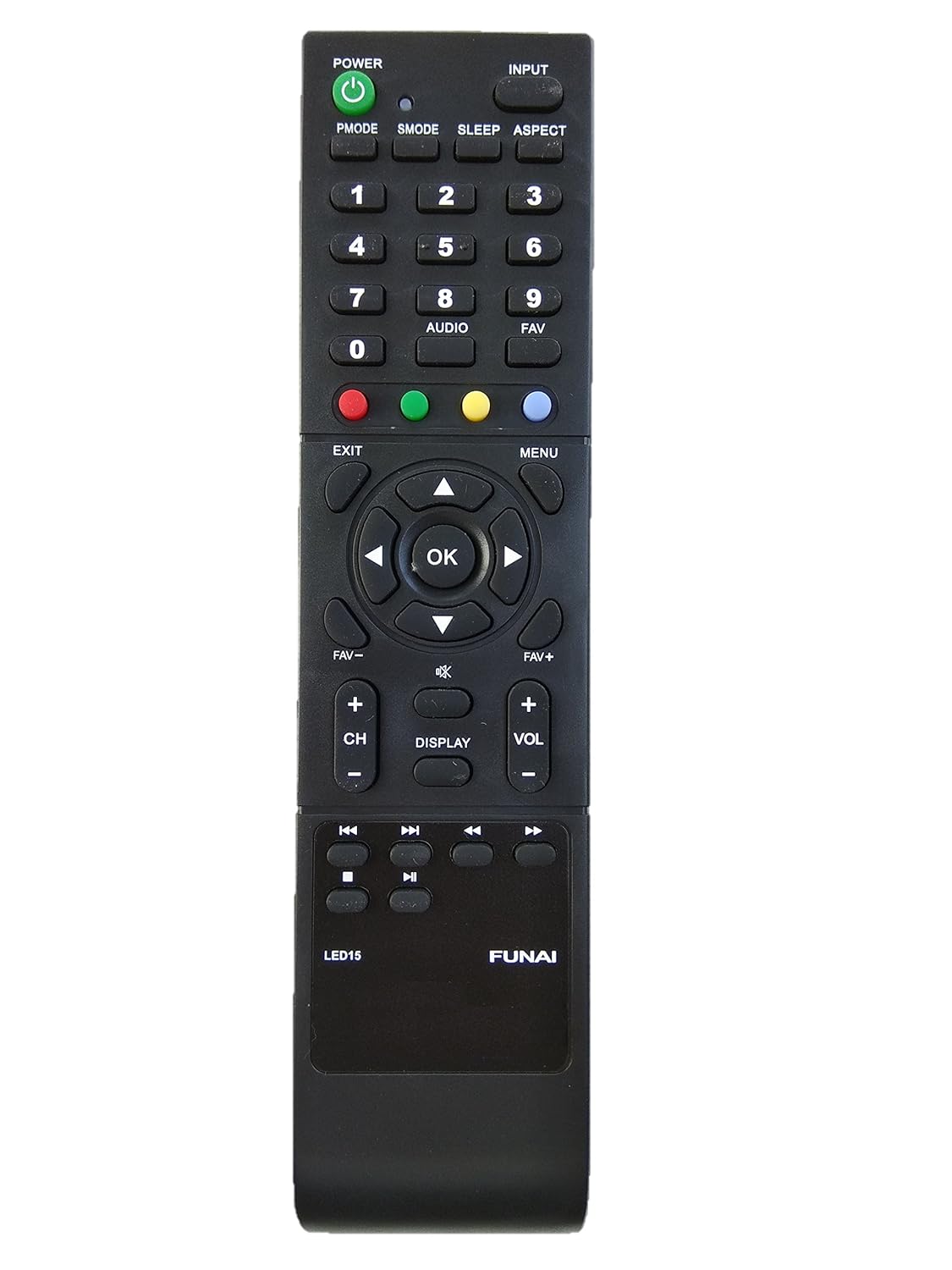 LipiWorld® LED15 Led Tv Remote Control Compatible for Funai Tv Remote
