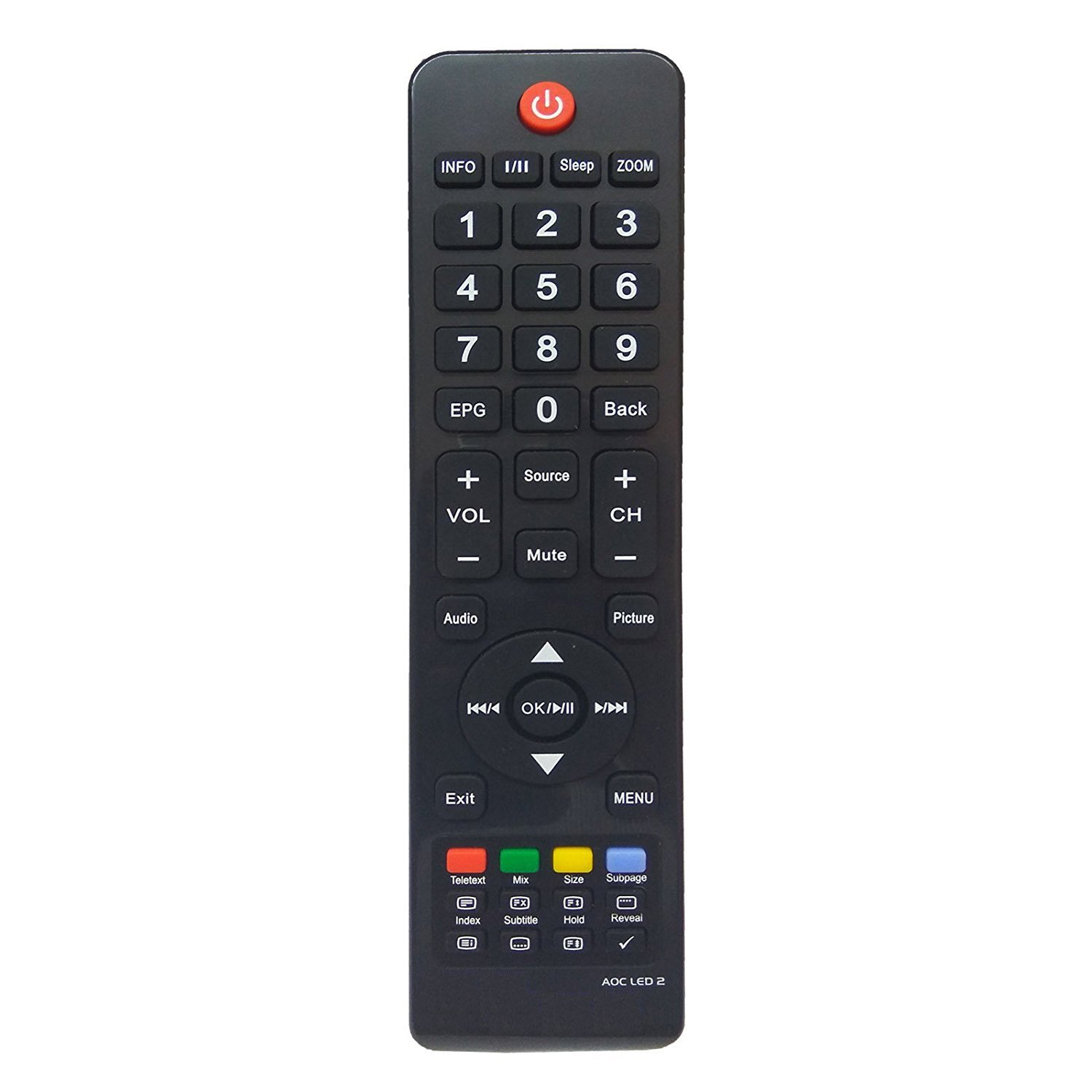 LipiWorld LED/LCD Universal Remote Control Compatible for AOC Tv Remote