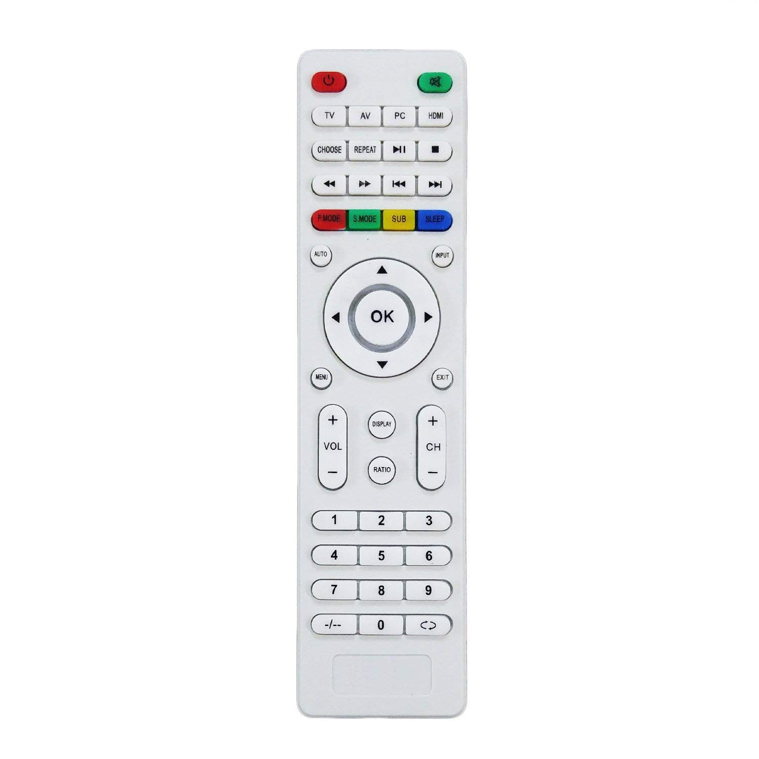 LipiWorld® LCD LED TV Universal Remote Control Compatible for Worldtech Tv Remote (White)