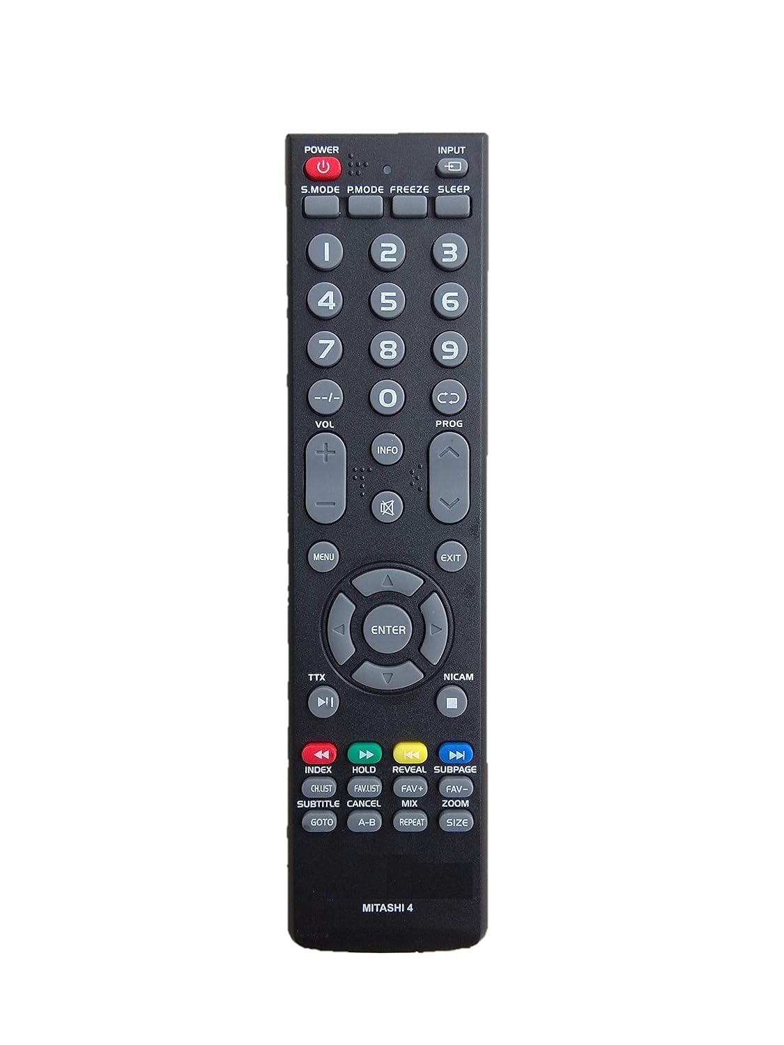 LipiWorld® Mitashi4 LCD LED TV Remote Control Compatible for Mitashi Tv Remote (NICAM)