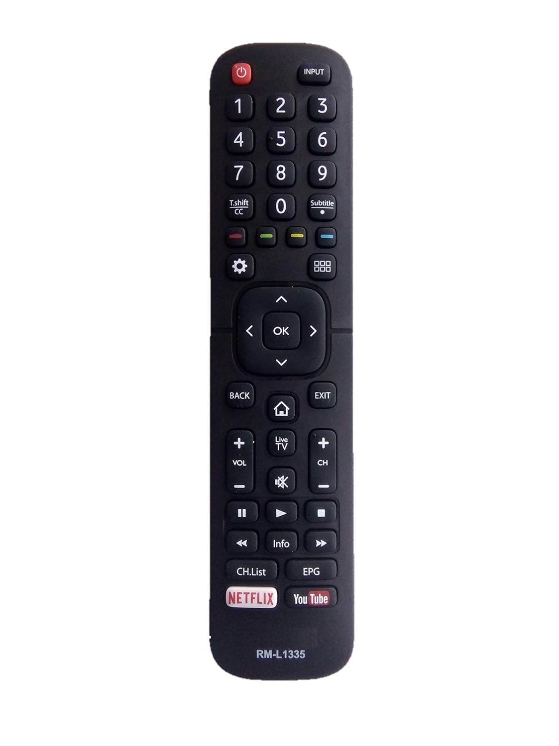 LipiWorld® RM-L1335 Universal Remote Control(EN2B27,ER-31607R,ER-22655HS,ER-22642R,ER-22641R,EN-22652A,BGH EN2h27B,EN2h27hs,EN-31603B,EN-31603B) Compatible for Hisense LED LCD