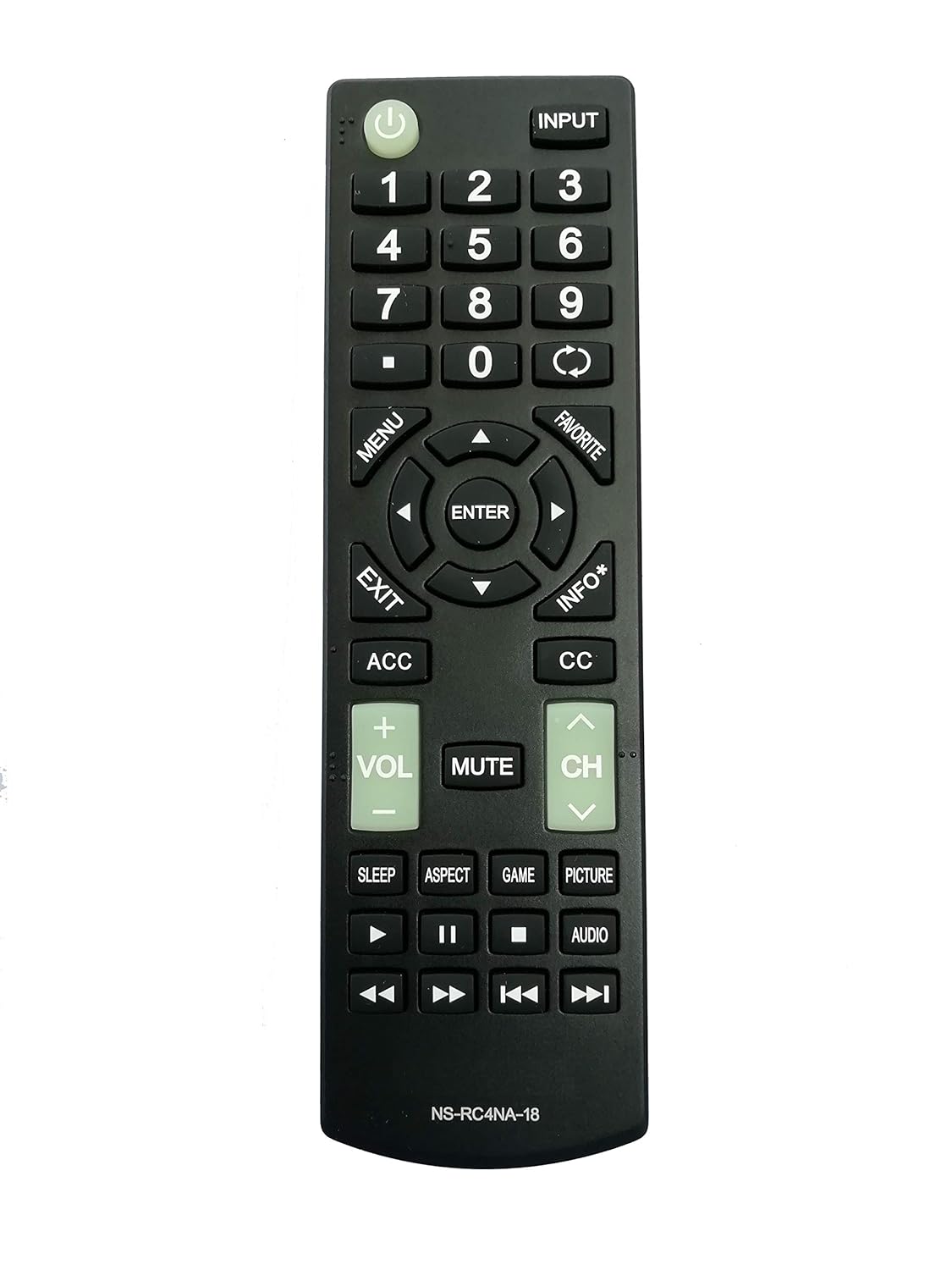 LipiWorld® NS-RC4NA-18 Remote Control Compatible with Insignia TV
