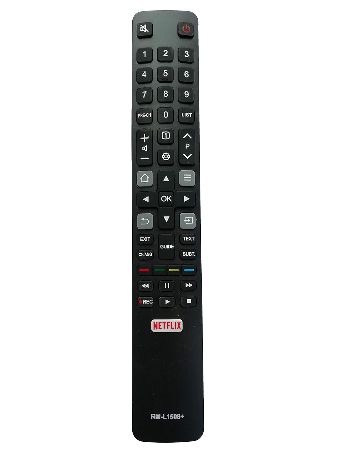 LipiWorld® RM-L1508+ LED LCD Smart TV HD Remote Control Compatible with Function Netflix TCL