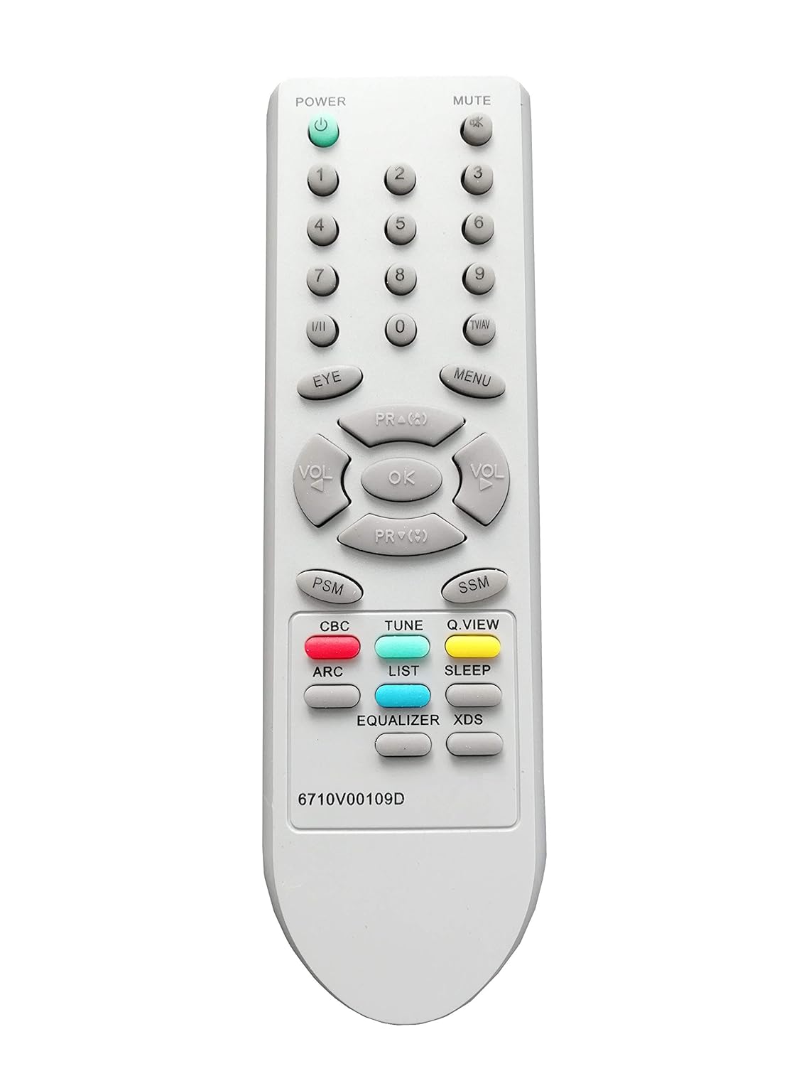 LipiWorld® 6710V00109D LG TV Universal Remote Control Compatible for LG CRT TV