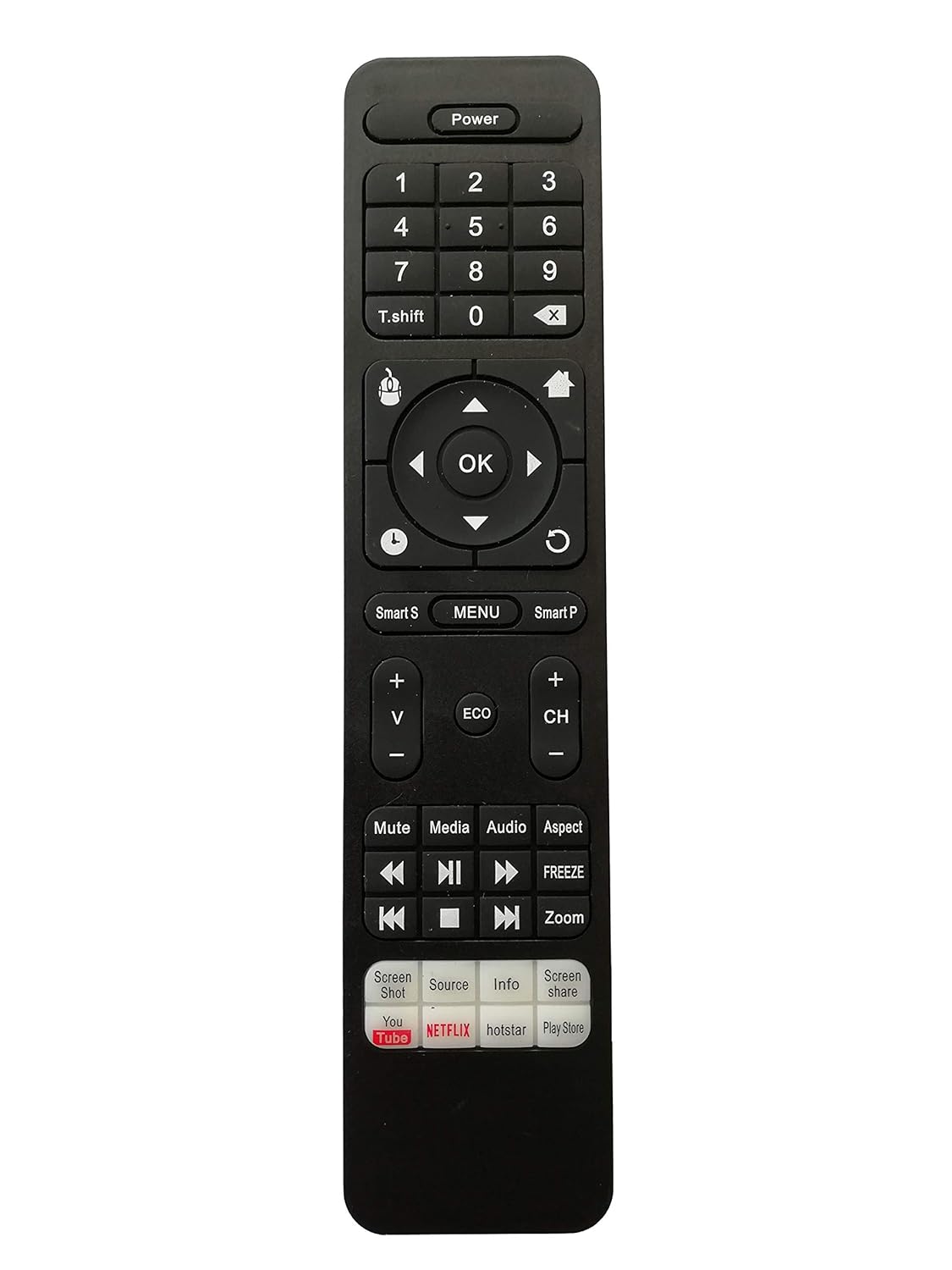 LipiWorld® LED LCD 4K UHD Smart TV Remote Control with Netflix YouTube Functions Compatible for Wybor Tv Remote