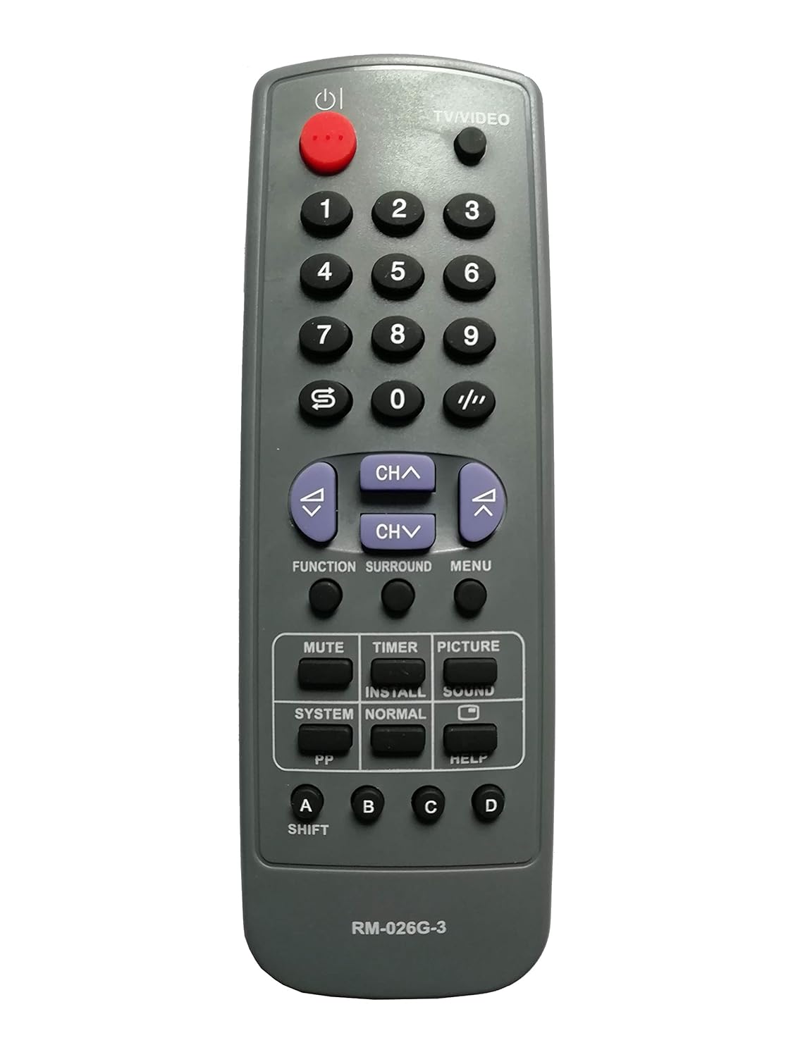 LipiWorld® RM-026G-3 CRT TV Universal Remote Control (Work with All Most) Compatible for Sharp