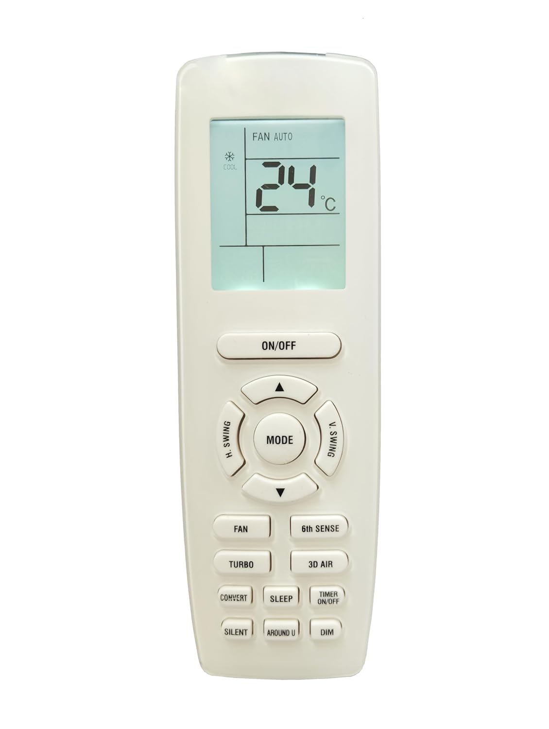 LipiWorld® 206O 6th Sense AC Remote Control with Display Ligh Compatible for Whirlpool AC Remote