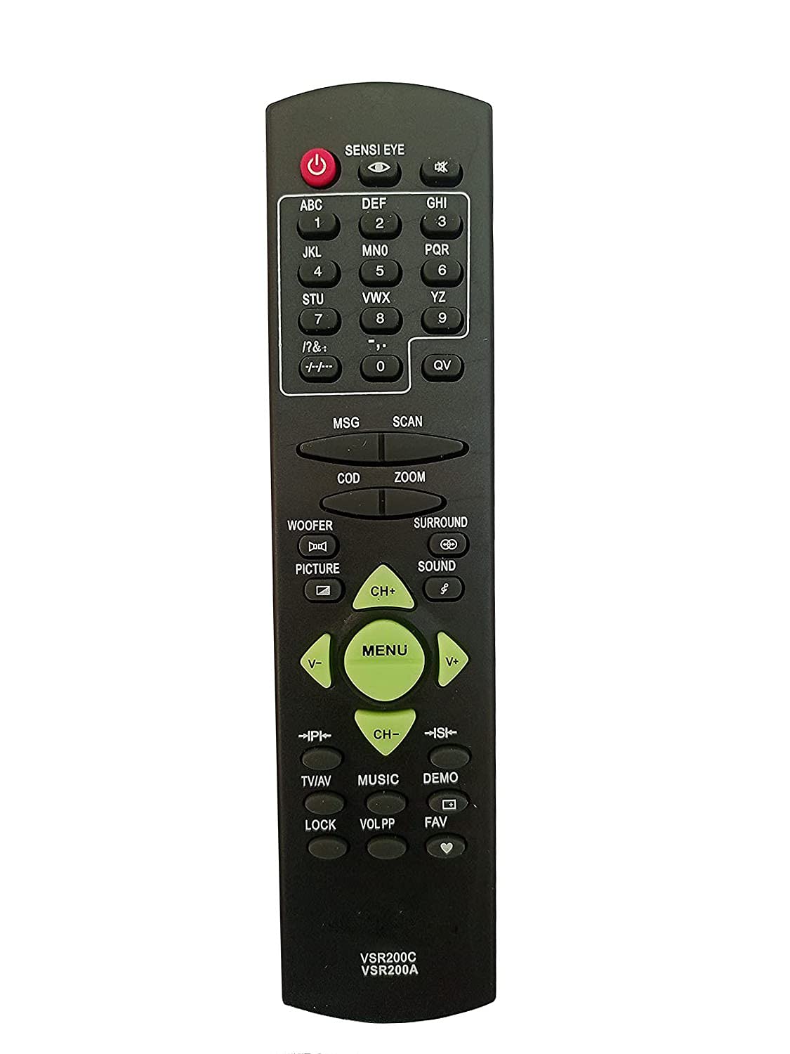 LipiWorld® VSR200A VSR200C CRT TV Universal Remote Control Compatible for VIDEOCON TV