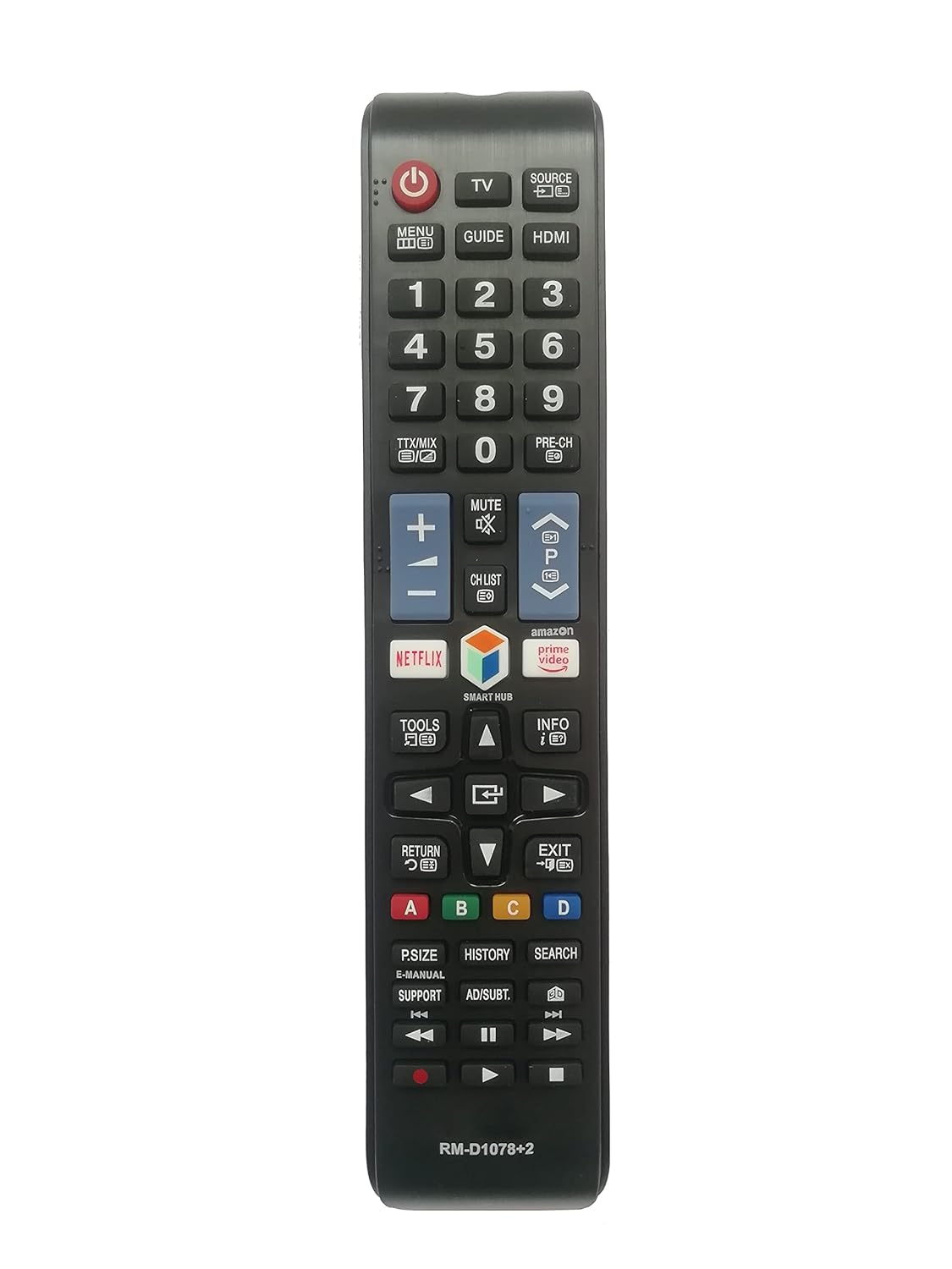 LipiWorld® RM-D1078+2 Universal Remote Control AA59-00432A BN59-005000A AA59-00446A LCD/LED/HDTV/UHD with Netflix and Prime Video Function Compatible for Samsung