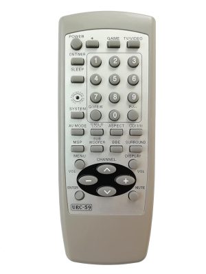 LipiWorld® URC-59 RC-ZVT03 RC-ZVT13 RC-ZVT13S RC-ZVT16 RC-ZVT15 RC-6VT05 RC-6VT06 RC-7VT03 RC-7VT06 RC-ZVT10 RC-TC141KE VX-T140X CRT TV Universal Remote Control Compatible for Aiwa