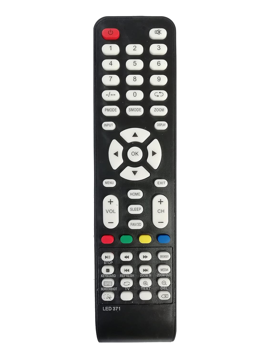 LipiWorld® LED371 LCD Smart TV Universal Remote Control Compatible for HM Led All Non Branded/Local/Chinese LED LCD