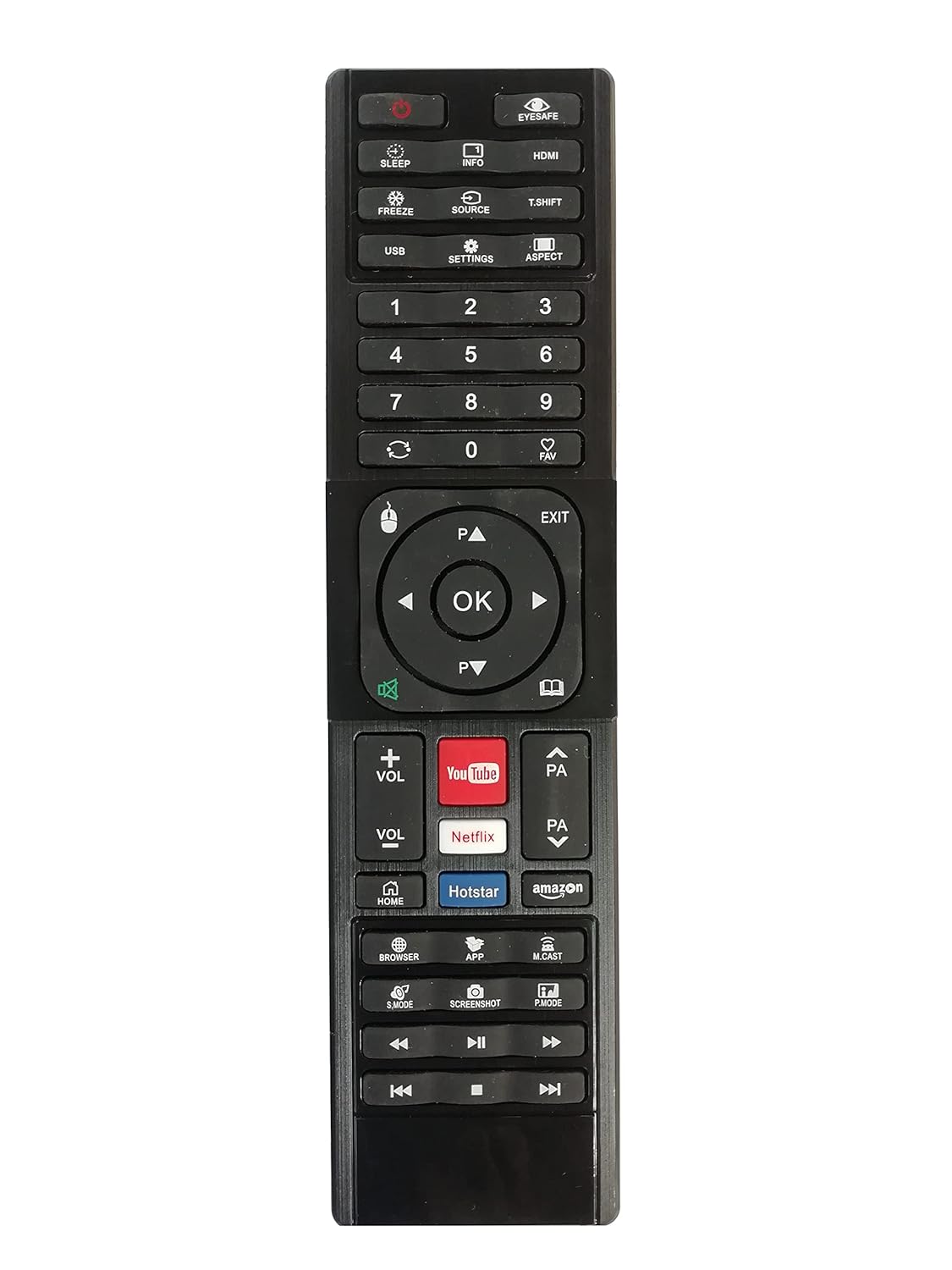 LipiWorld® LED LCD Smart TV Remote Control with Netflix Hotstar YouTube Function Compatible for Willett Tv Remote