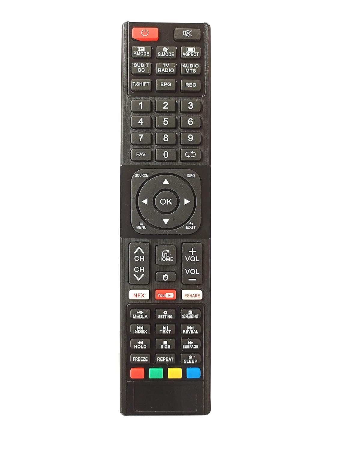 LipiWorld® LED Smart TV Remote Control with Netflix YouTube Function Compatible for Aiwa Tv Remote