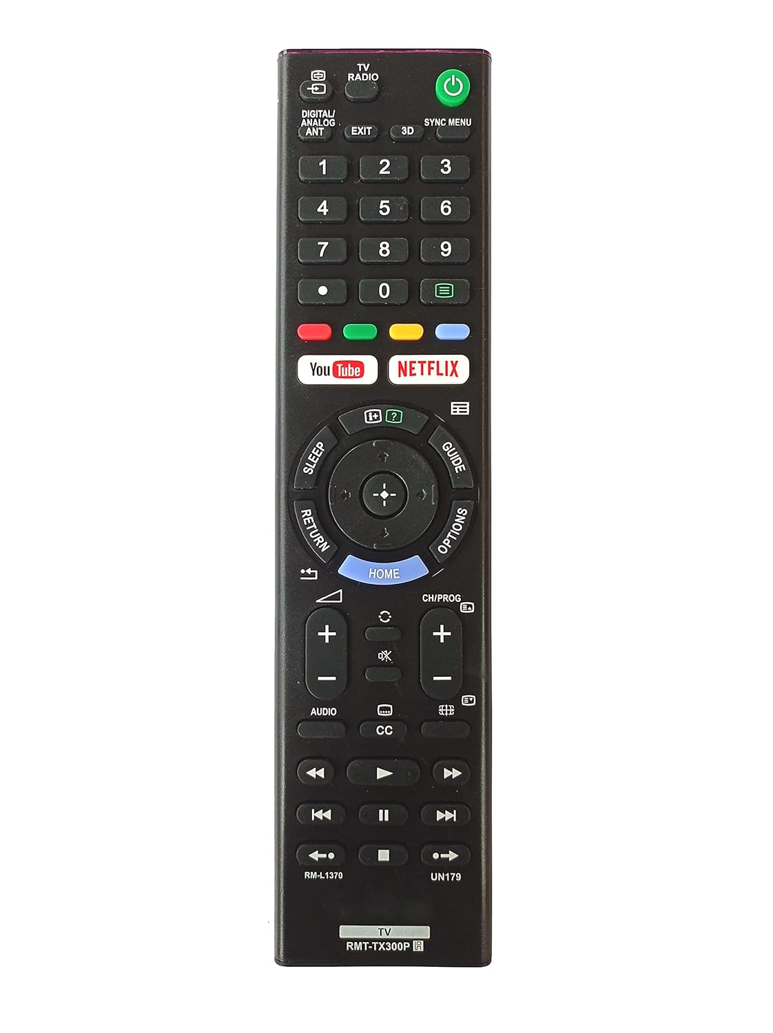 LipiWorld® UN179 RMT-TX300P LED LCD TV Universal Remote Control Compatible for KD-65X7000F KD-55X7000F KD-49X7000F KD-43X7000F KD65X7000F KD55X7000F KD49X7000F KD43X7000F Sony Bravia Remote
