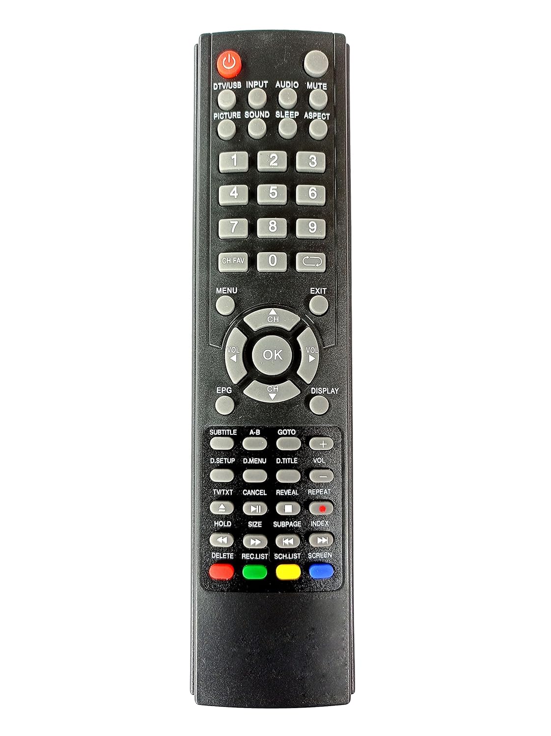 LipiWorld® LCD-1 LED TV Remote Control Compatible for Worldtech Tv Remote