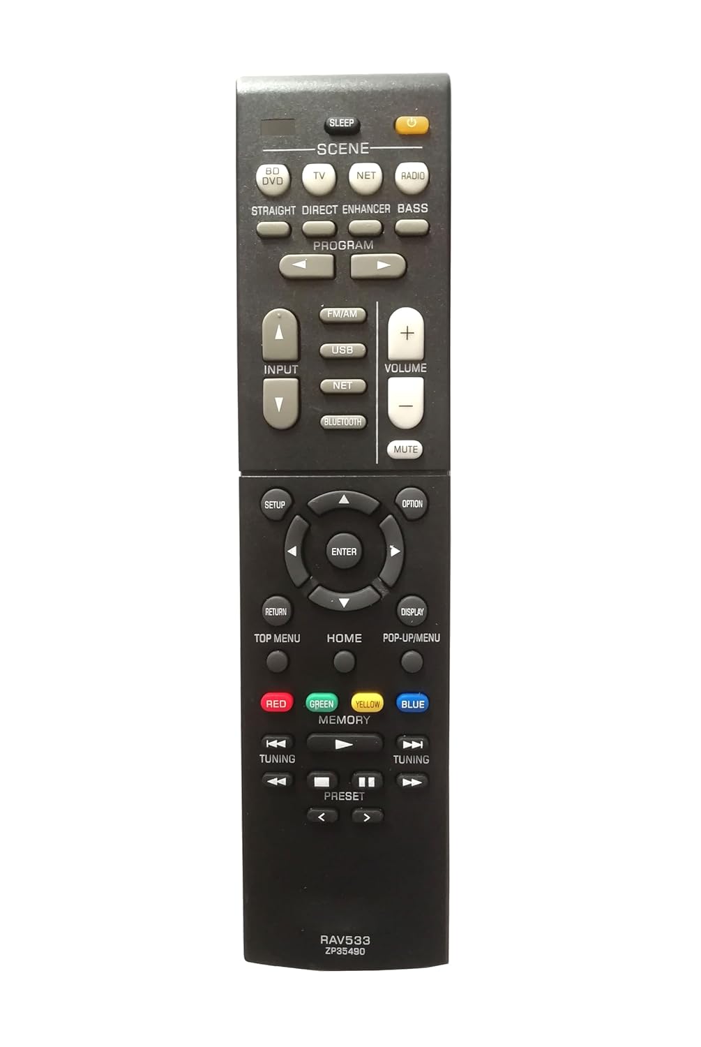LipiWorld® RAV533 ZP35490 AV Receiver Remote Control Compatible for RX-V479 RX-V579 RX-V481 RX-V481D RX-V483 RX-V581 RX-V583 HTR4068 HTR4069 HTR5069 Yamaha System