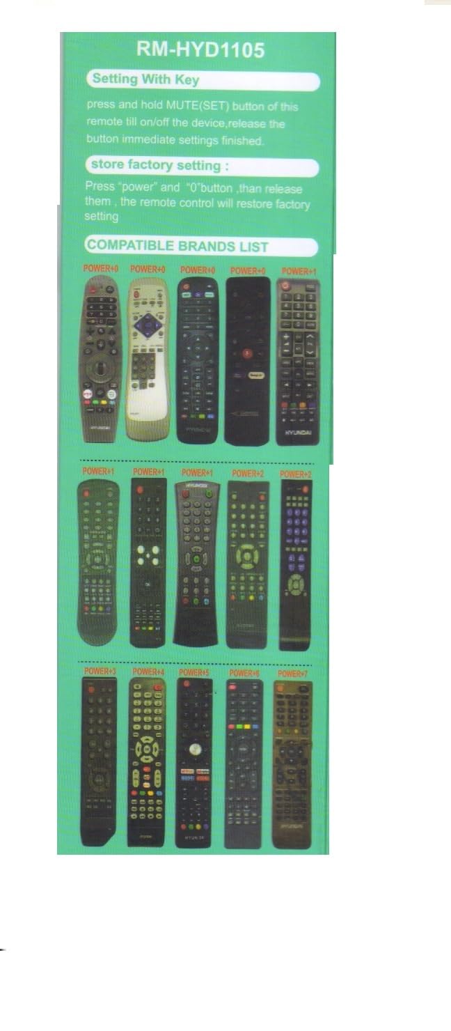 LipiWorld® RM-HYD1105 LCD LED Smart TV Universal Remote Control (Please Check Your Old Remote and Match Second Image) Compatible for Hyundai TV Remote - Image 2