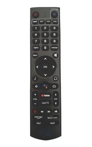 LipiWorld® BTB09 Set Top Box Remote Control with Voice Fucntion Prime Video and YouTube Compatible for GTPL Remote