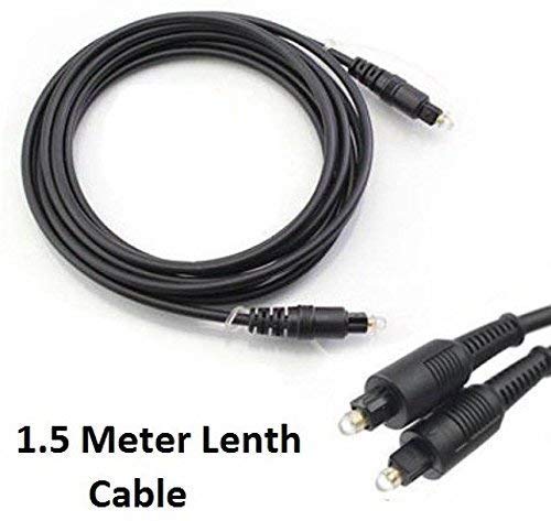 LipiWorld® Digital Fiber Optical Optic Audio SPDIF MD DVD TosLink Cable Lead Cord for Home Theater, Sound Bar, TV, PS4, Xbox, Playstation & More Optical Cable (1.5 Meter)(Black) - Image 2