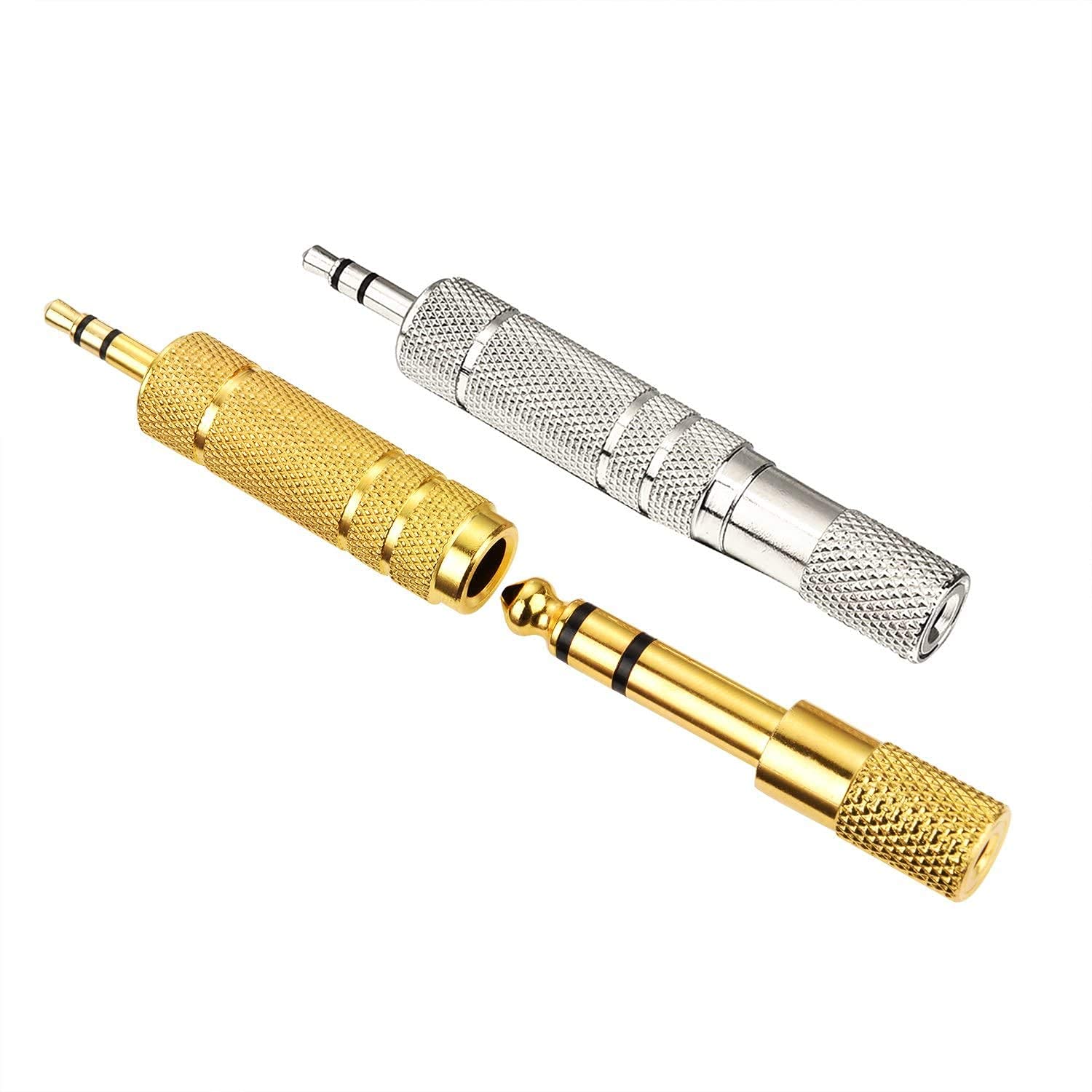 LipiWorld® 4 Pieces Headphone Adapter 6.35mm Male to 3.5mm Female and Audio Stereo Plug 3.5mm Male to 6.35mm Female (Available Color) - Image 6