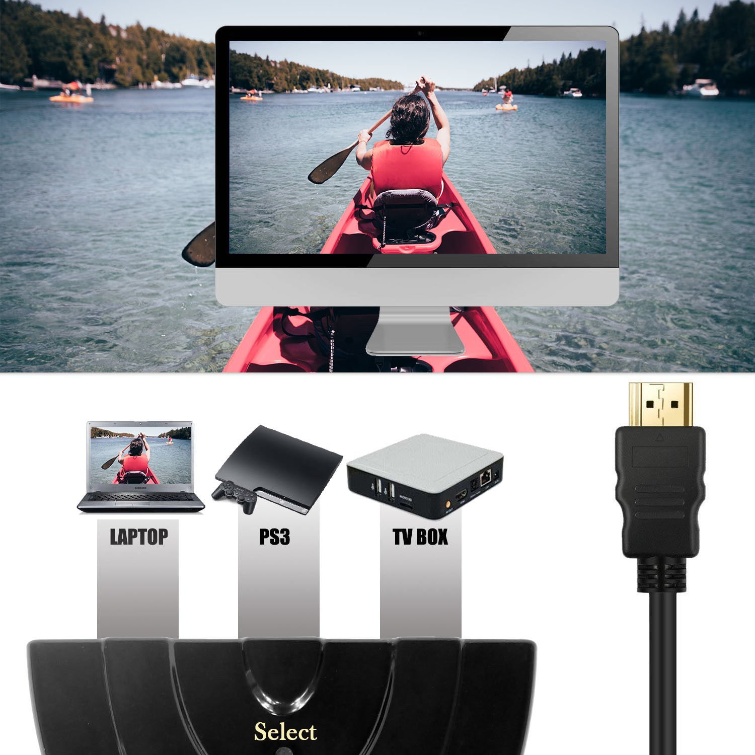 LipiWorld® 3 in 1 Hub Type C USB 3.1 to USB-C 4K HDMI USB 3.0 Adapter Converter for Apple MacBook-Silver(Type C to HDMI USB Type C) - Image 9