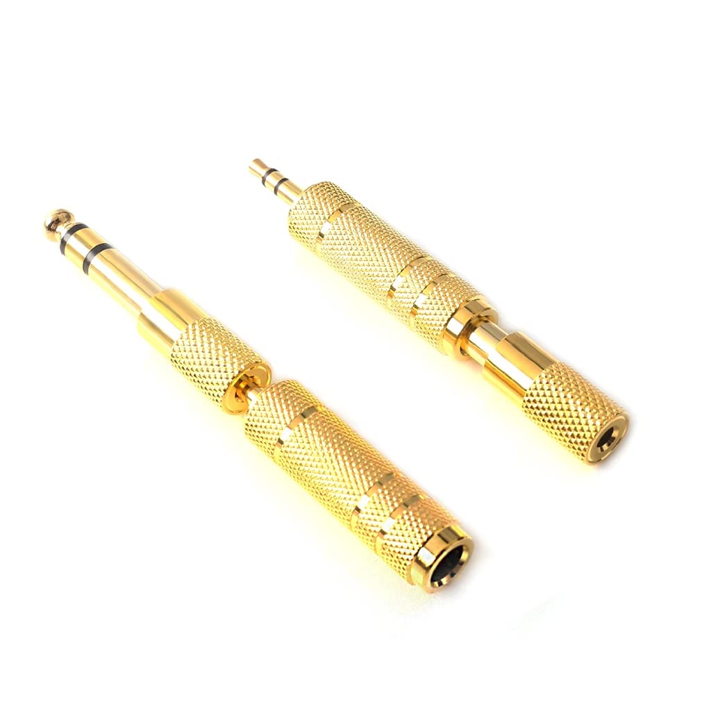 LipiWorld® 4 Pieces Headphone Adapter 6.35mm Male to 3.5mm Female and Audio Stereo Plug 3.5mm Male to 6.35mm Female (Available Color) - Image 7