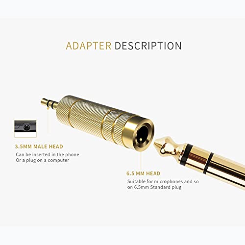 LipiWorld® 4 Pieces Headphone Adapter 6.35mm Male to 3.5mm Female and Audio Stereo Plug 3.5mm Male to 6.35mm Female (Available Color) - Image 8