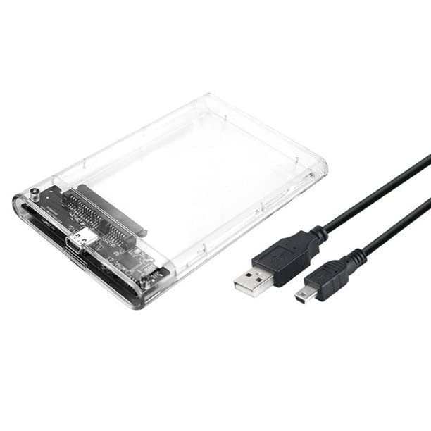 LipiWorld® 2.5 inch Transparent USB 2.0 External Hard Drive Enclosure 2.5 Inch Serial Port Sata Ssd Hard Drive Case (USB 2.0 Enclosure ) - Image 3
