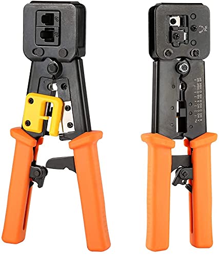LipiWorld® Ethernet Network Hardware Tool Hand Network LAN rj45 Cable Crimper Pliers Multifunctional Network Repair Tool rj12 cat5 cat6 8p8c Cables Stripper(Avalable Color Network Electronic Tools) - Image 3