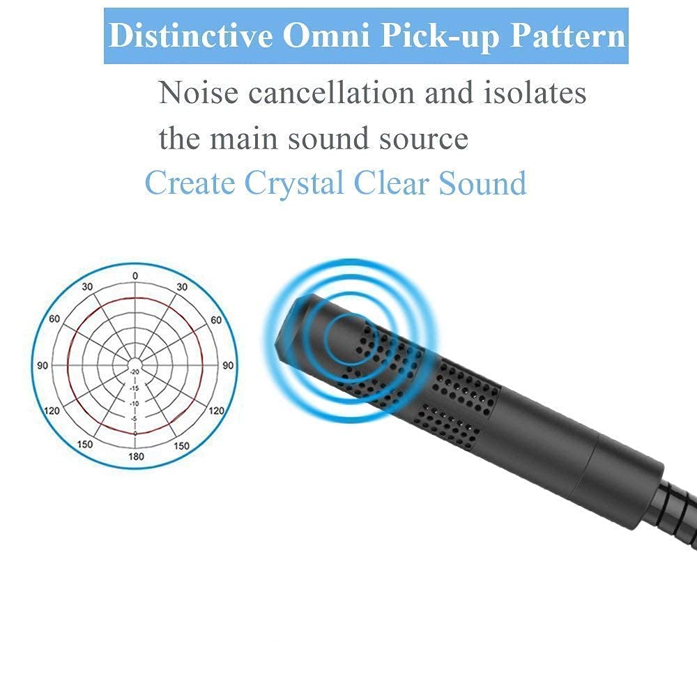 LipiWorld® Noise Cancelling USB Microphone for Windows and Mac, Professional PC Microphone USB Desk Microphone - Image 6