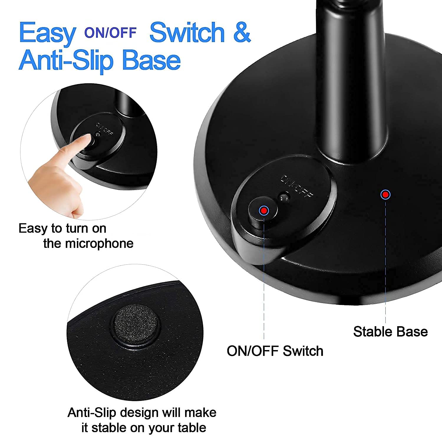 LipiWorld® Noise Cancelling USB Microphone for Windows and Mac, Professional PC Microphone USB Desk Microphone - Image 7
