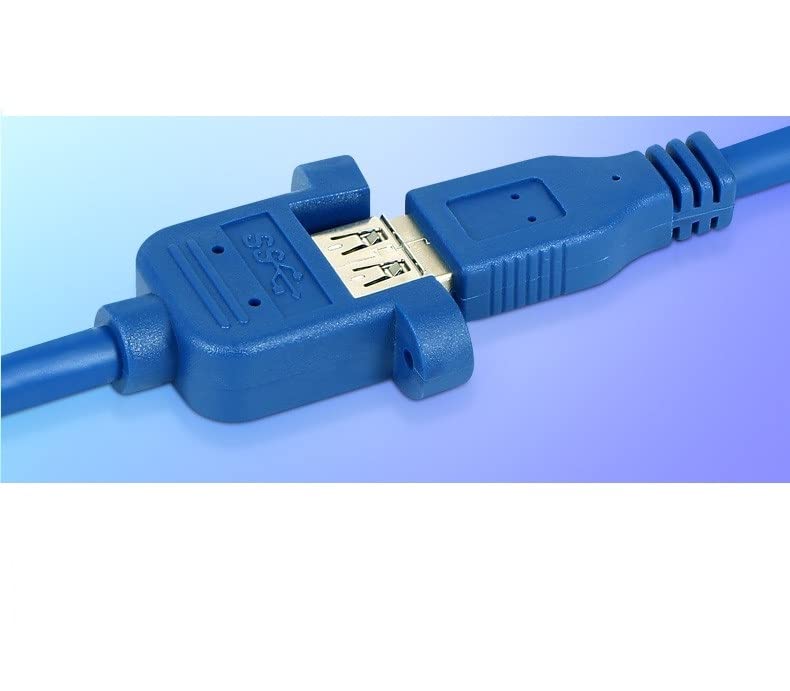 LipiWorld® Panel Mount USB Extension Cable USB 3.0 Male to Female Cable 30cm-Blue - Image 5