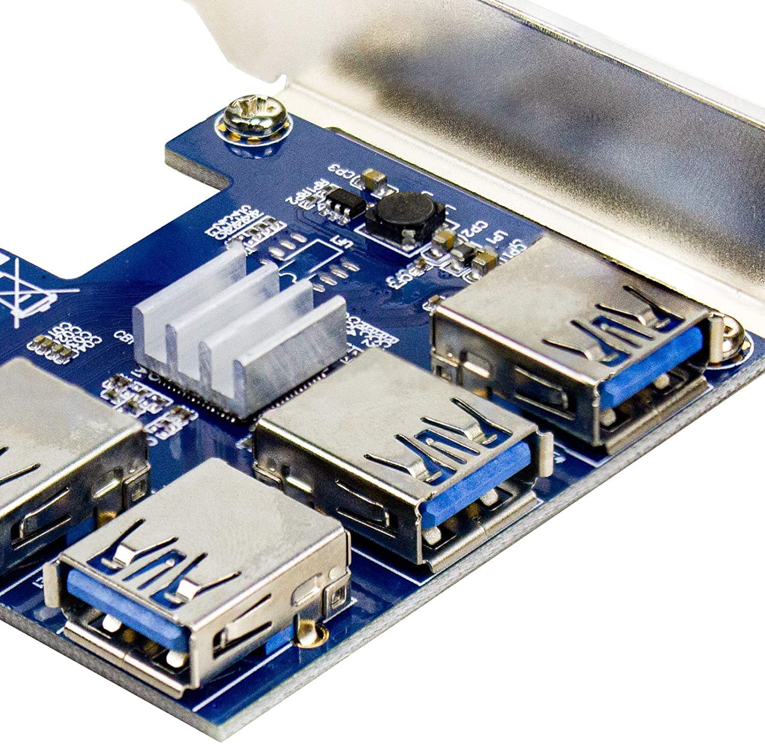 LipiWorld® Pcie Splitter 1 to 4 PCI Riser Card PCIe 1 to 4 Port Riser Card 4 Risers into 1 PCI Card, PCIe Risers 1X to External 4 PCI-e USB 3.0 Adapter Multiplier for Bitcoin Miner Device - Image 5