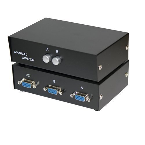 LipiWorld® 2 Port Manual VGA Switch Splitter Connect Two Computers to One Display or One Computer to Two Monitors (2 in 1 Out) VGA Splitter Switch - Image 2