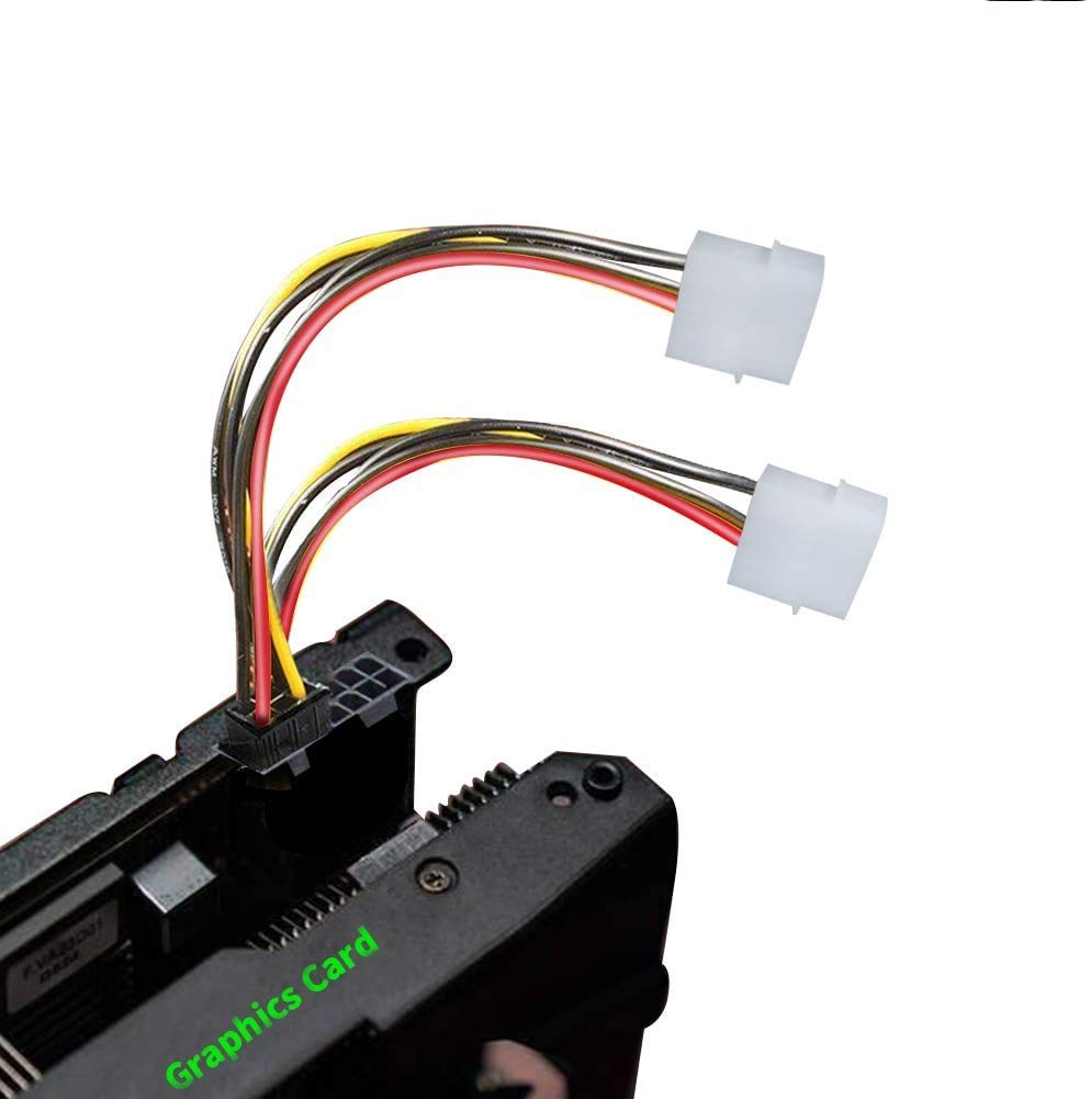 LipiWorld® 6 Pin PCI Express to Dual 4 Pin Molex LP4 Power Cable Adapter Video Graphics Card Power Cable (Dual 4Pin to 6Pin Pack-1) - Image 7