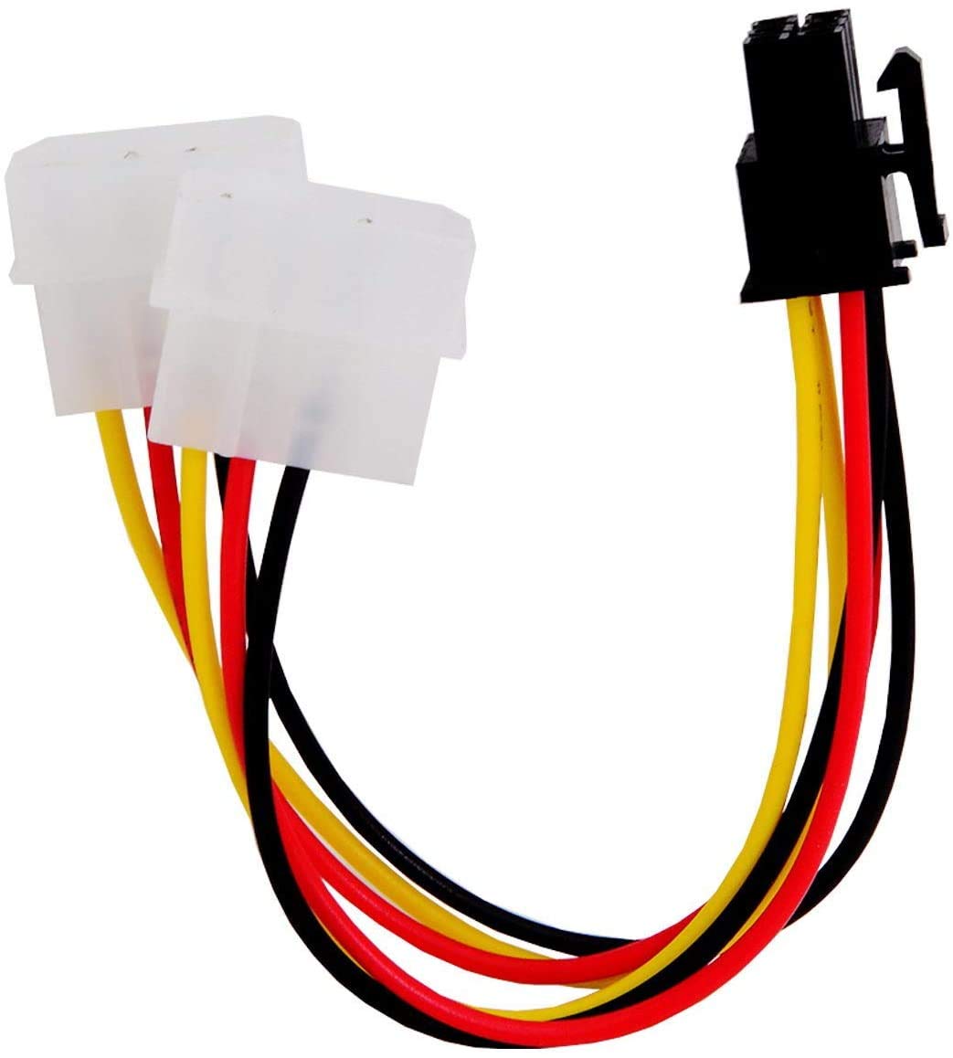 LipiWorld® 6 Pin PCI Express to Dual 4 Pin Molex LP4 Power Cable Adapter Video Graphics Card Power Cable (Dual 4Pin to 6Pin Pack-1) - Image 9