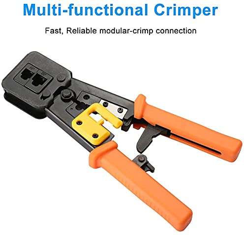 LipiWorld® Ethernet Network Hardware Tool Hand Network LAN rj45 Cable Crimper Pliers Multifunctional Network Repair Tool rj12 cat5 cat6 8p8c Cables Stripper(Avalable Color Network Electronic Tools) - Image 6
