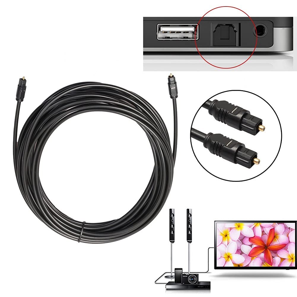 LipiWorld® Digital Fiber Optical Optic Audio SPDIF MD DVD TosLink Cable Lead Cord for Home Theater, Sound Bar, TV, PS4, Xbox, Playstation & More Optical Cable (1.5 Meter)(Black) - Image 5