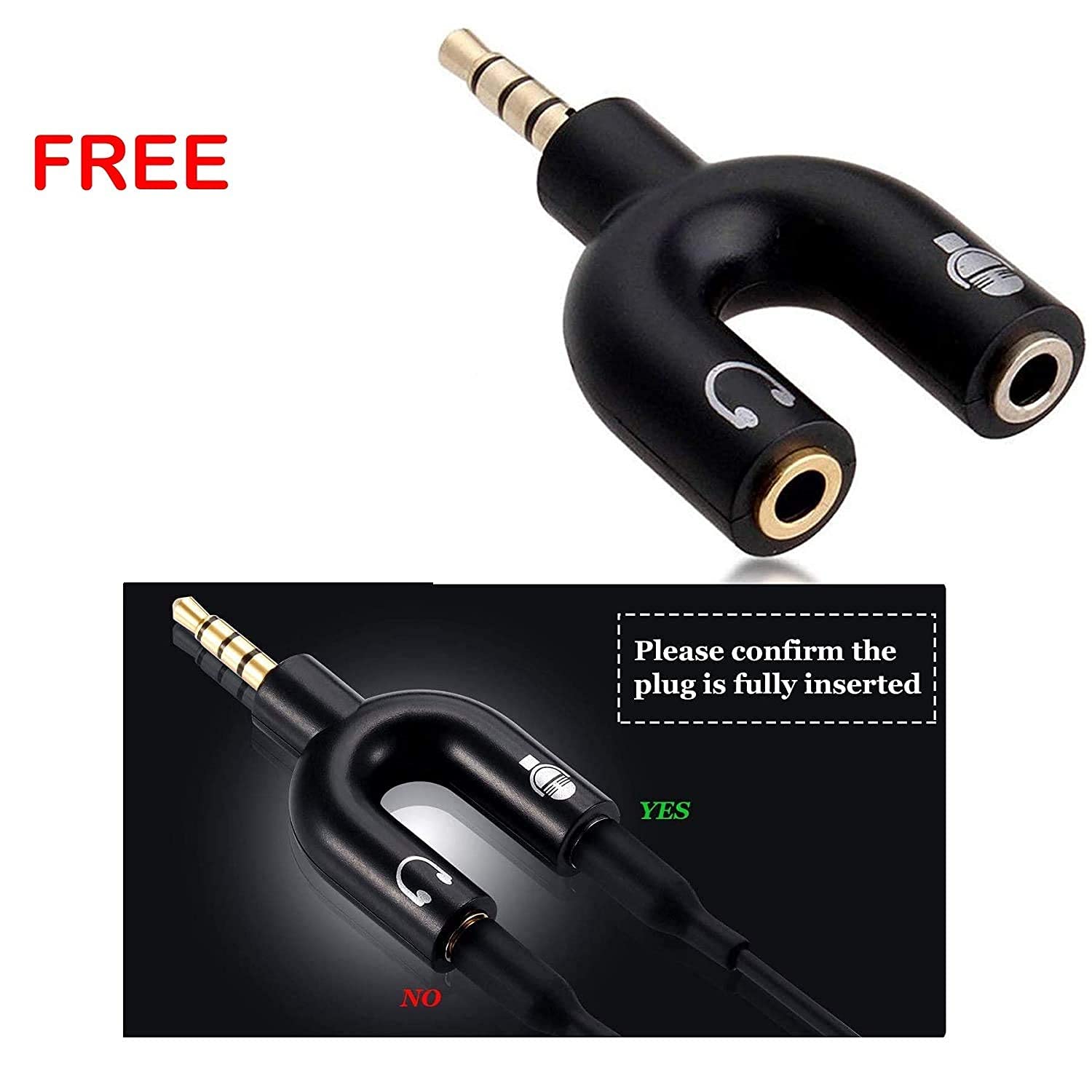 LipiWorld® 3.5mm AUX Condenser Microphone with Stand & 2in1 Splitter for YouTube Video, Singing Over Internet, QQ, MSN, Skype, Recording (Audio Jack with Microphone White) - Image 2