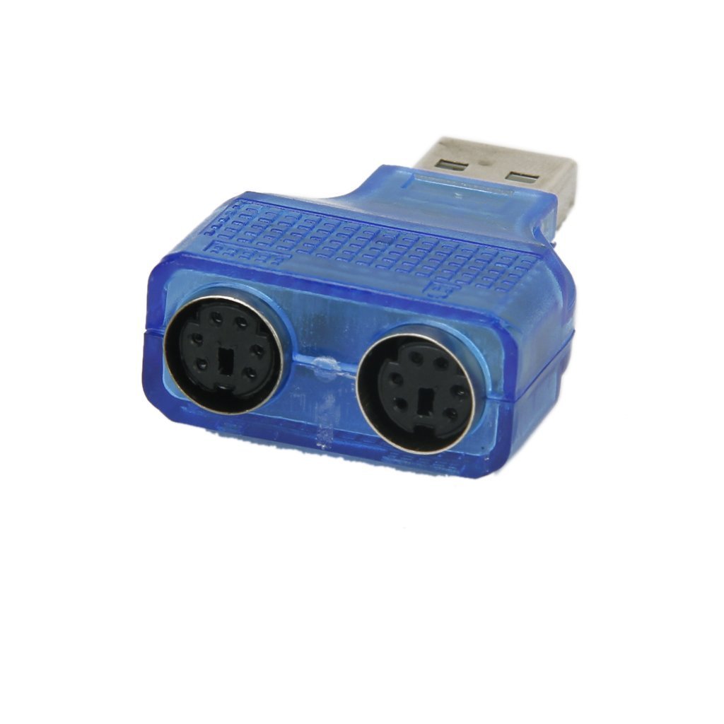 LipiWorld® USB to PS2 Converter/Adapter,USB Type A Male to Dual PS/2 Female for Keyboard Mouse (Blue) - Image 3