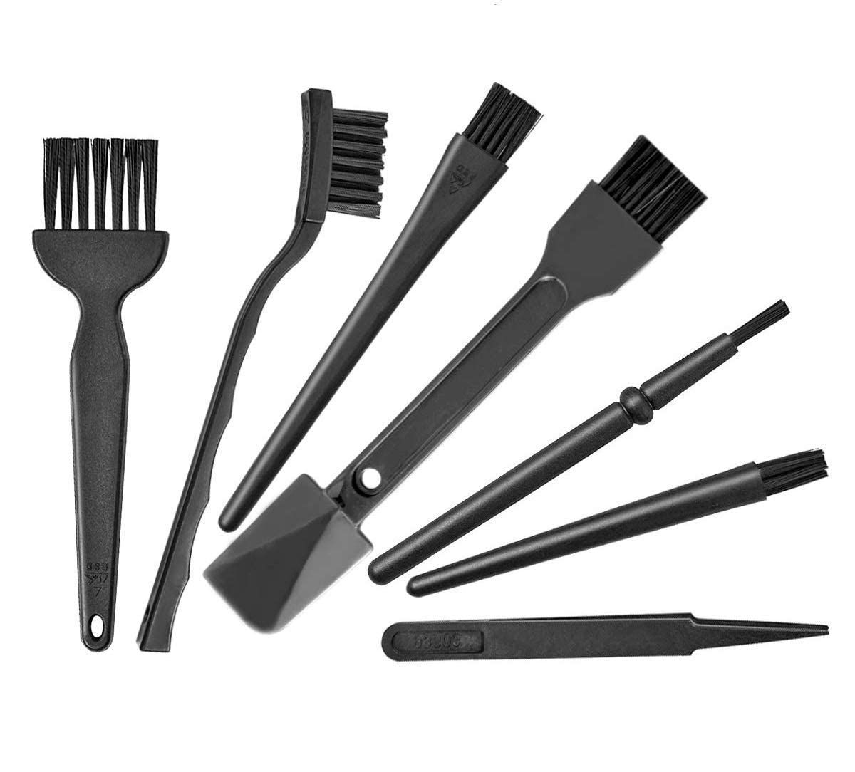 LipiWorld® 7 in 1 Multipurpose Small Portable Plastic Handle Nylon Brush Kit Set for Computer Keyboard Car Laptop Cleaning Brush Kit (Pack-1) - Image 7