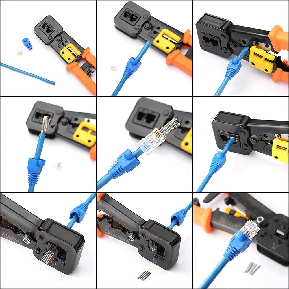 LipiWorld® Ethernet Network Hardware Tool Hand Network LAN rj45 Cable Crimper Pliers Multifunctional Network Repair Tool rj12 cat5 cat6 8p8c Cables Stripper(Avalable Color Network Electronic Tools) - Image 7