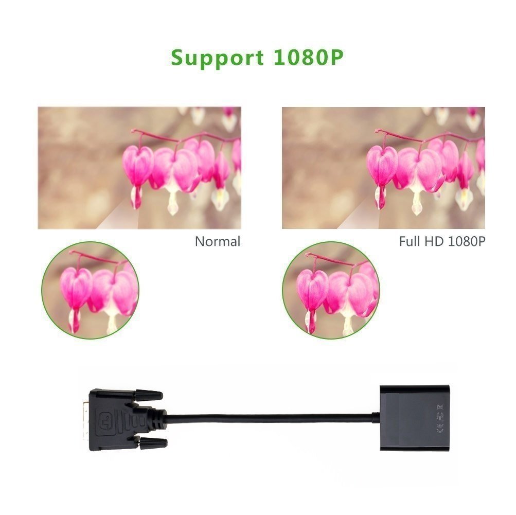 LipiWorld® DVI-D to VGA Active CONVERTOR Adapter - Suitable for Connecting Latest Graphic Cards (DVI-D to VGA) - Image 5