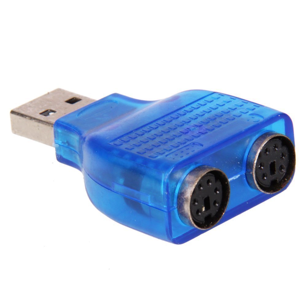 LipiWorld® USB to PS2 Converter/Adapter,USB Type A Male to Dual PS/2 Female for Keyboard Mouse (Blue) - Image 5