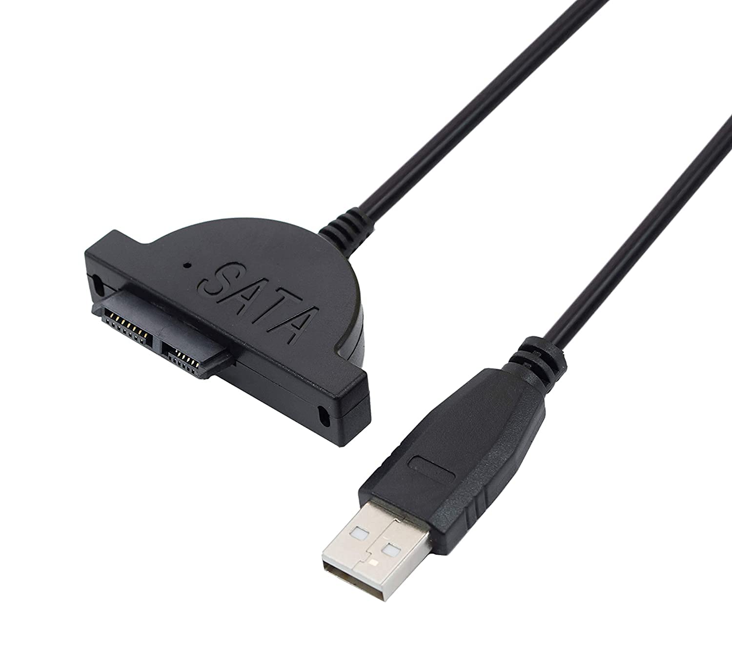 LipiWorld® USB 2.0 to 7+6 13Pin Slimline SATA Laptop CD/DVD ROM Optical Drive Adapter Cable – Black 35cm - Image 5